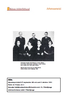 Studiematerial - Svenska beklädnadsarbetarförbundet avd 61 styrelseprotokoll 27 september - 4 oktober 1931