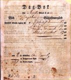 Degeberga gästgiveridagbok augusti 1821 (Källa: Landsarkivet i Lund).