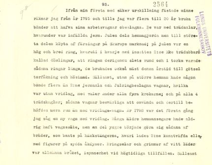 Svenstorp, Vemmenhögs härad; 2564 93 (Källa: Folklivsarkivet i Lund).