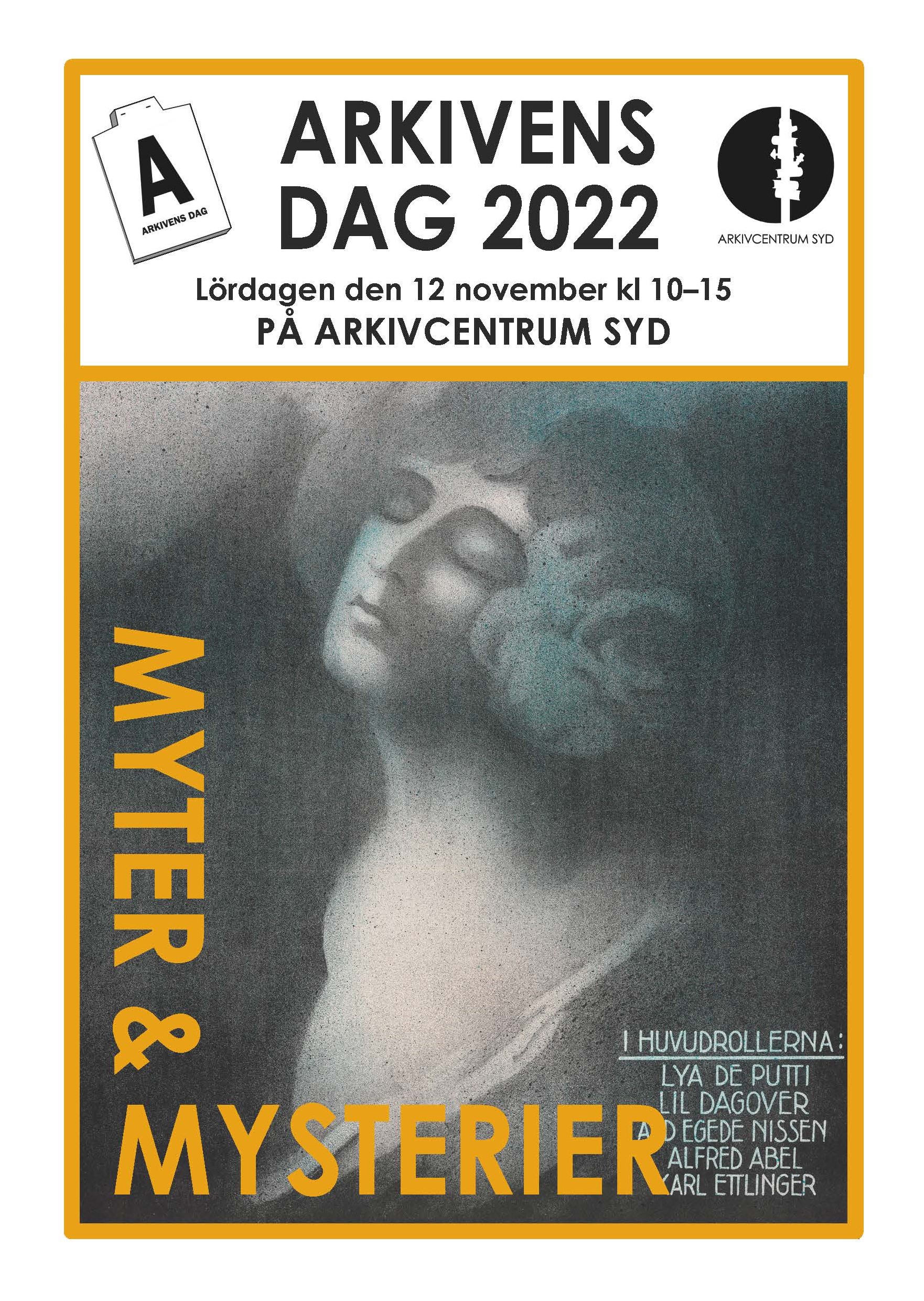 Framsida program Arkivens dag på Arkivcentrum Syd 12 november 2022 Framsida program Arkivens dag på Arkivcentrum Syd 12 november 2022