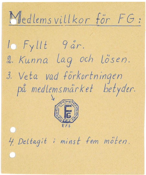 Medlemsvilkor. Från EFS Missionsförening i Marieholm