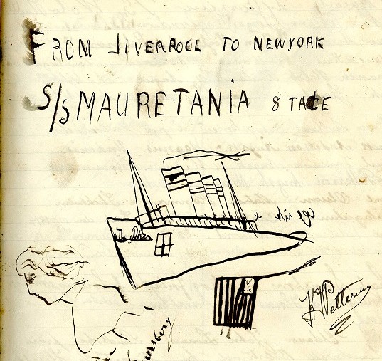 Teckning ur boken Besökande sjömän 1913-1917. Otydligt signerad