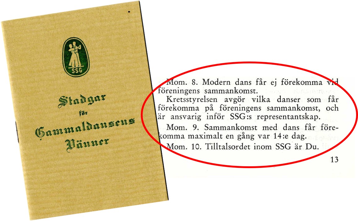 SSG:s stadgar tryckta 1974. 