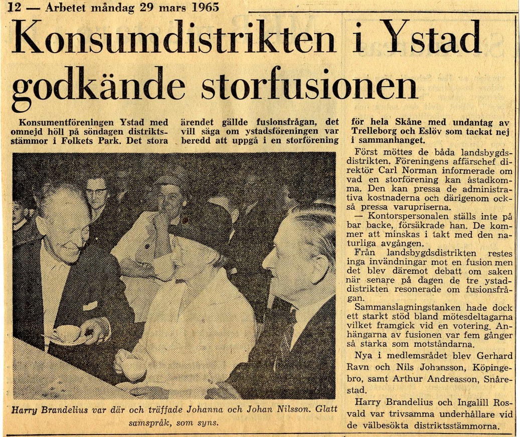 Arbetet rapporterar från distriktsstämman där fusionsbeslutet togs.