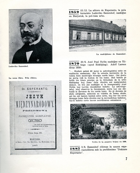Fotografier föreställande L. L. Zamenhof och hans barndomshem ur ”Samlingsskrift om esperantos ursprung” av Paul Nylén och Jan Strömme 1942. Ur Klippans Esperantoklubbs arkiv.