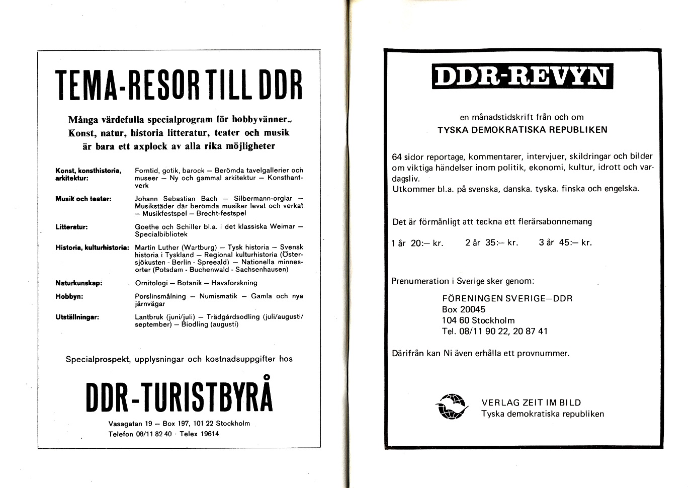 Annonser ur 1978–79 år katalog. 