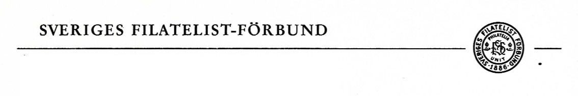 Sidhuvud på inkommen handling från Sveriges Filatelistförbund, Lunds Filatelistförenings arkiv. Sidhuvud på inkommen handling från Sveriges Filatelistförbund, Lunds Filatelistförenings arkiv.