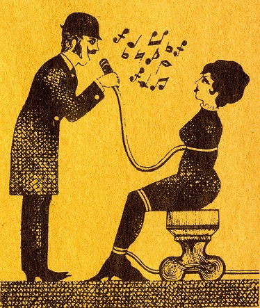 Illustration av Wlozimierz Rostowski ur broschyren ”Polsk musikverstad”, Rikskonserter 1971