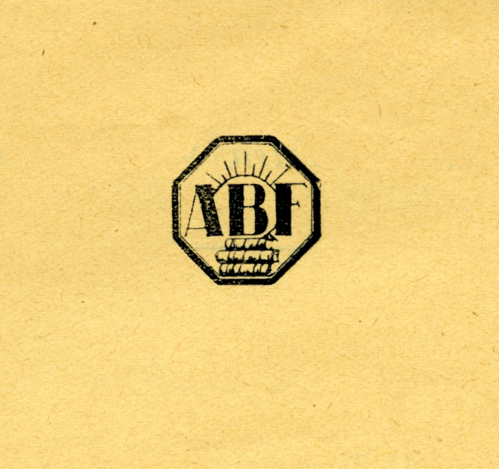 ABF:s logotyp 1940. Bilden är beskuren och retuscherad för publicering.