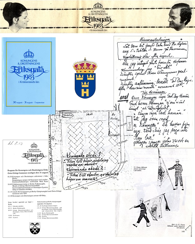 Kollage av arkivhandlingar rörande eriksgatan 1983 Kollage av arkivhandlingar rörande eriksgatan 1983