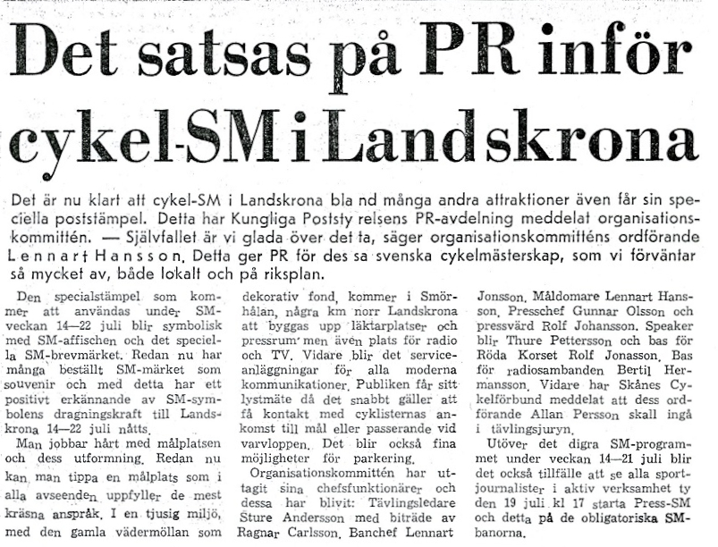 Kopia av pressklipp ur Helsingborgs Dagblad, 12 maj 1973.