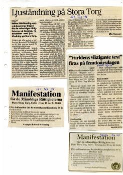 Eslövs FN-förening - Pressklipp från 1998 - Källa