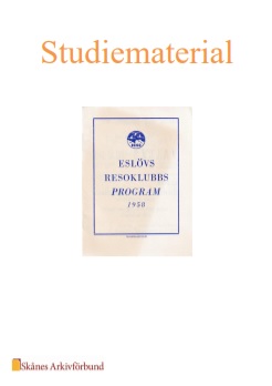 Eslövs Resoklubb - Program 1958 - Studiematerial