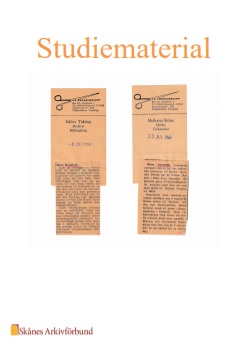 Höörs Resoklubb - Pressklipp 1961 - Studiematerial
