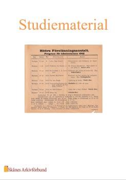 Höörs föreläsningsanstalt - Program för höstterminen 1942 - Studiematerial