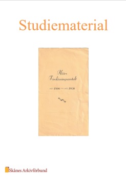 Höörs föreläsningsanstalt - Redogörelse för 1896-1936 - Studiematerial