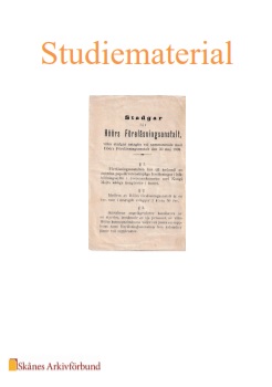 Höörs föreläsningsanstalt - Stadgar 1913 - Studiematerial