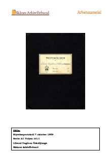 Studiematerial - Liberal Ungdom i Örkelljunga protokoll 7 oktober 1959 Studiematerial - Liberal Ungdom i Örkelljunga protokoll 7 oktober 1959