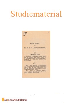 Svenska Lantarbetarförbundets avd. 84 Wanstaorten Stadgar 1921 - Studiematerial