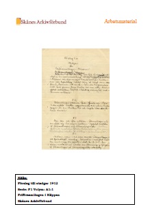 Studiematerial - Friförsamlingen i Klippan Förslag till stadgar 1912 Studiematerial - Friförsamlingen i Klippan Förslag till stadgar 1912