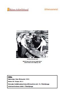 Studiematerial - Svenska beklädnadsarbetarförbundet avd 61 Skrivelser från förbundet 1931 Studiematerial - Svenska beklädnadsarbetarförbundet avd 61 Skrivelser från förbundet 1931